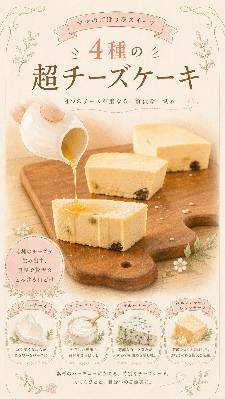 【チーズ好きにたまらない】4種の超チーズケーキ
