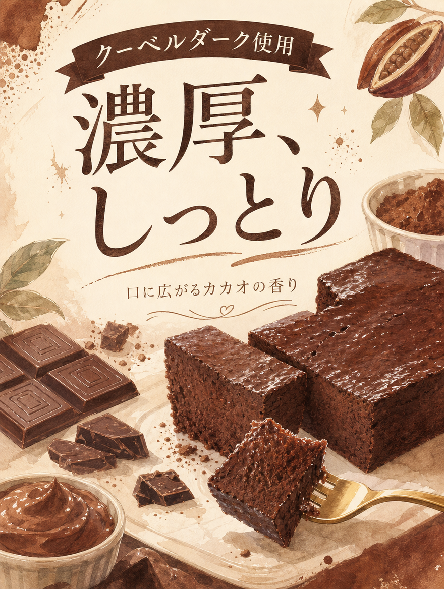 【人気No.2|濃厚、しっとり、ちょびっとビターな】ママのガトーショコラ