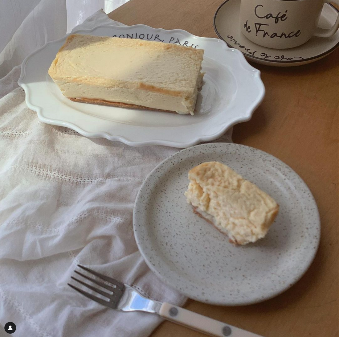 chihiro ʾʾ様にママのチーズケーキを食べていただきました。