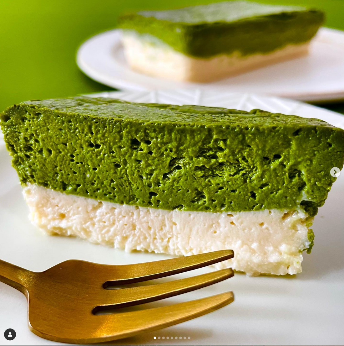 抹茶子🍵抹茶スイーツオタク/福岡カフェ様にママのチーズケーキを食べていただきました。