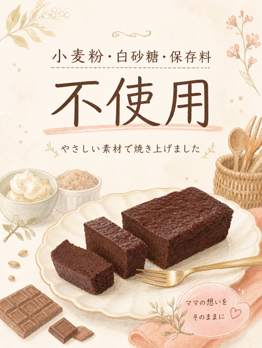 【人気No.2|濃厚、しっとり、ちょびっとビターな】ママのガトーショコラ