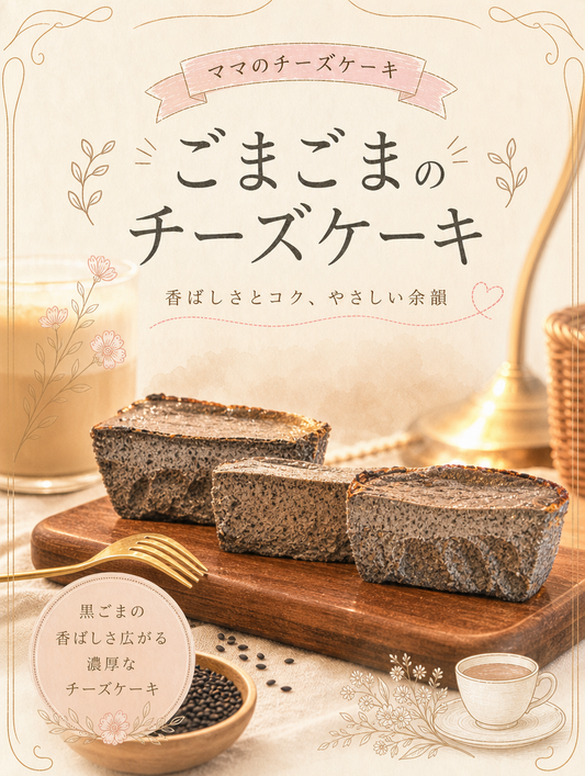 【ゴマ活しているママへ】濃ごまチーズケーキ